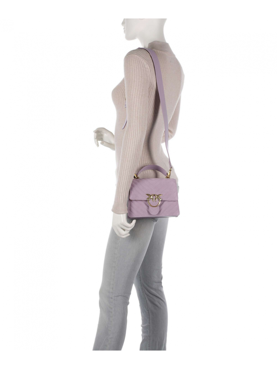 Сумка MINI LOVE BAG TOP-HANDLE LIGHT SUEDE – iris-antique gold
