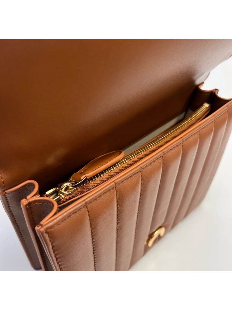 Сумка MINI LOVE BAG V QUILT – cognac