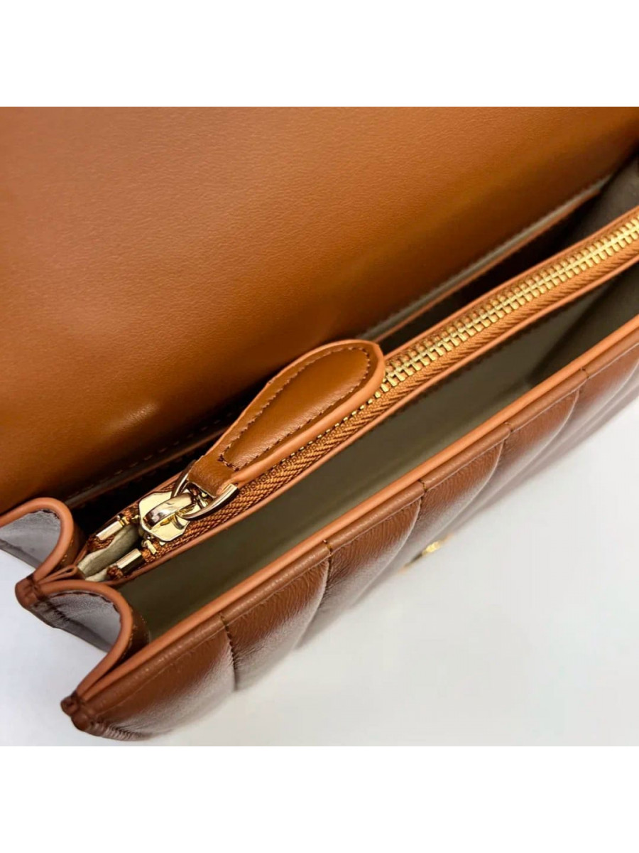 Сумка MINI LOVE BAG V QUILT – cognac