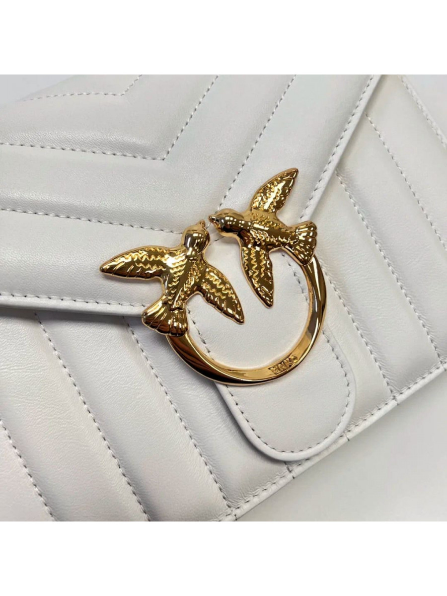 Сумка MINI LOVE BAG V QUILT – white