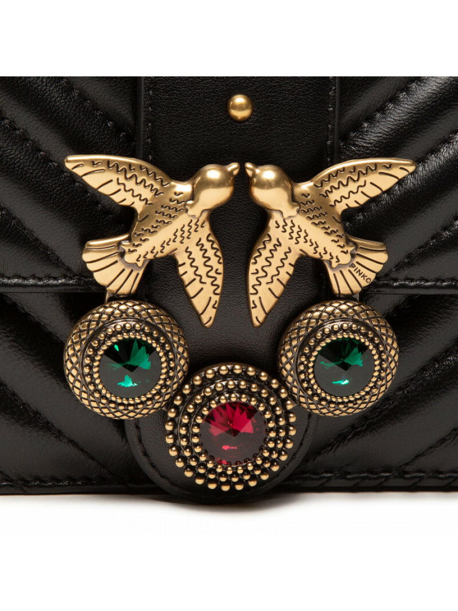 Сумка MINI LOVE ICON V QUILT CROSSBODY — black