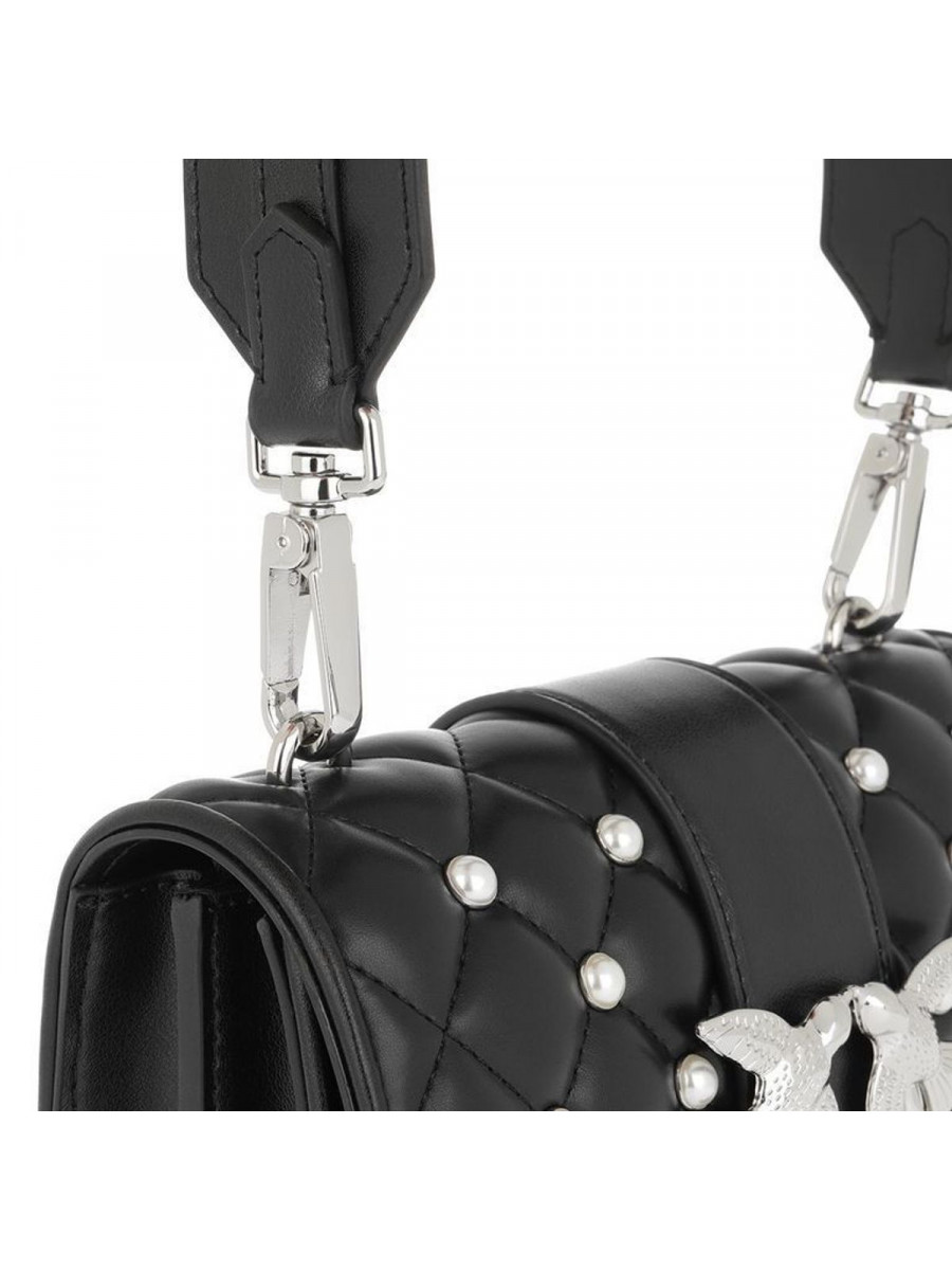 Сумка MINI LOVE PEARLS SHOULDER BAG NERO — black