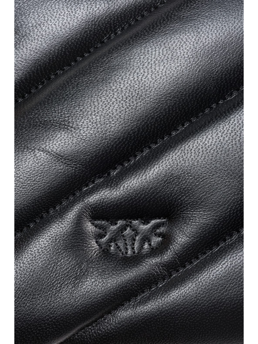 Сумка QUILTED NAPPA LEATHER FLAT BAG – black-antique gold