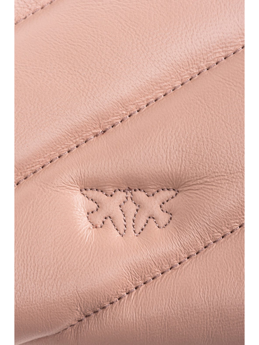 Сумка QUILTED NAPPA LEATHER FLAT BAG – pink/dusty pink-antique gold