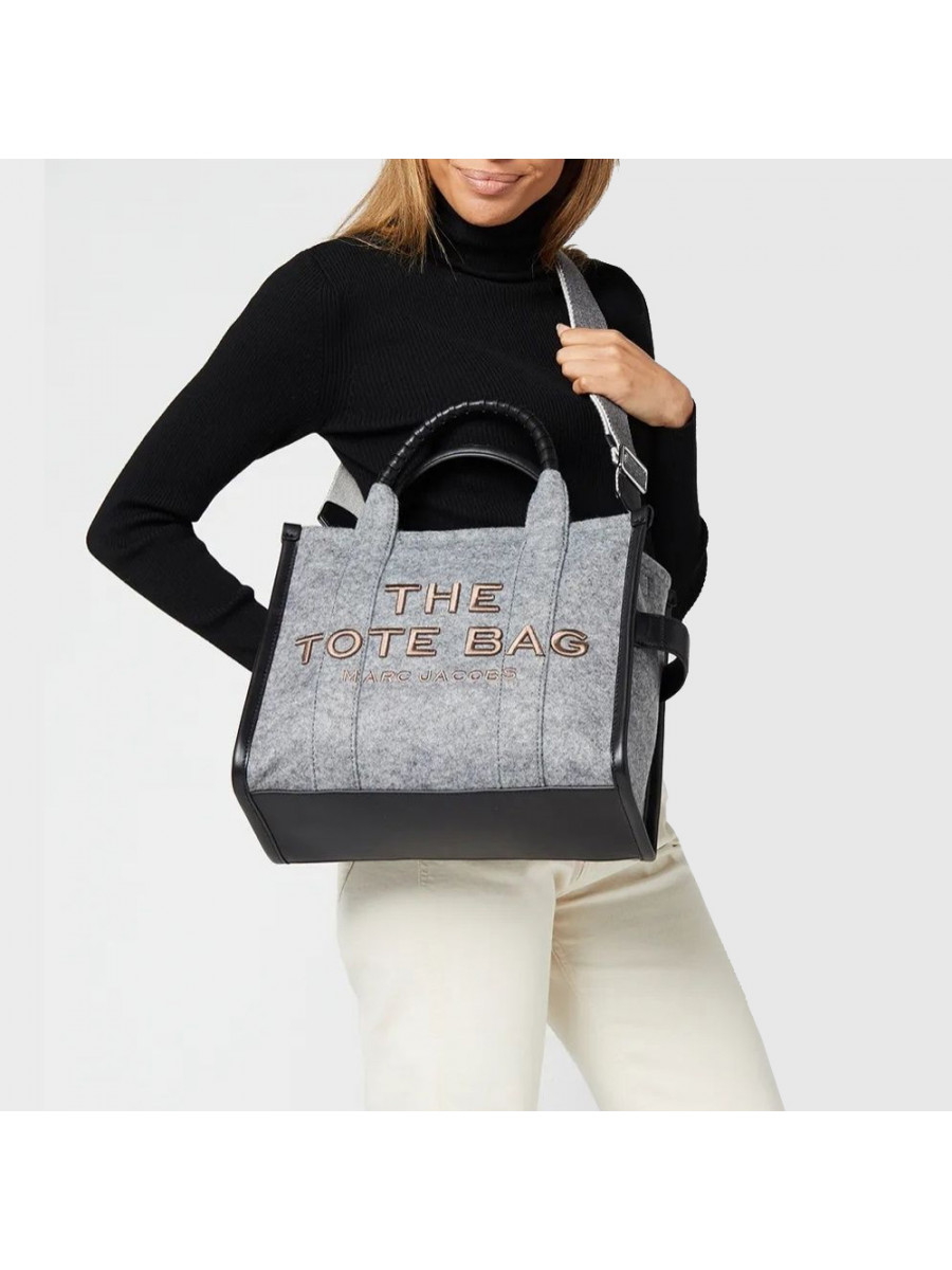 СУМКА MARC JACOBS THE FELT FLANNEL MEDIUM TOTE BAG HEATHER GREY
