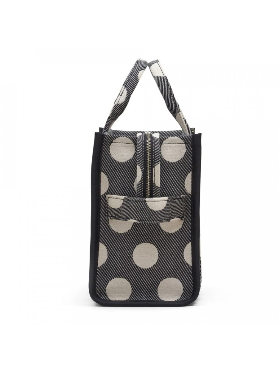 СУМКА MARC JACOBS THE SPOTS JACQUARD MEDIUM TOTE BAG BLACK/IVORY