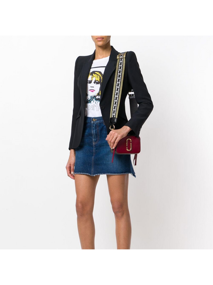СУМКА MARC JACOBS THE SNAPSHOT DEEP MAROON GRAPHITE
