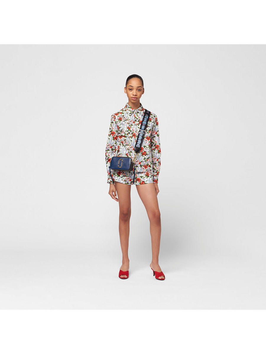СУМКА MARC JACOBS LOGO STRAP SNAPSHOT NEW BLUE SEA MULTI