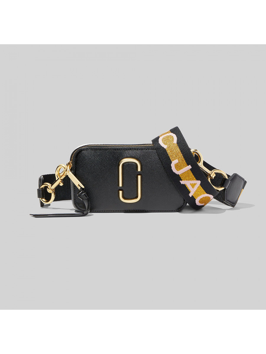 СУМКА MARC JACOBS LOGO STRAP SNAPSHOT NEW BLACK MULTI