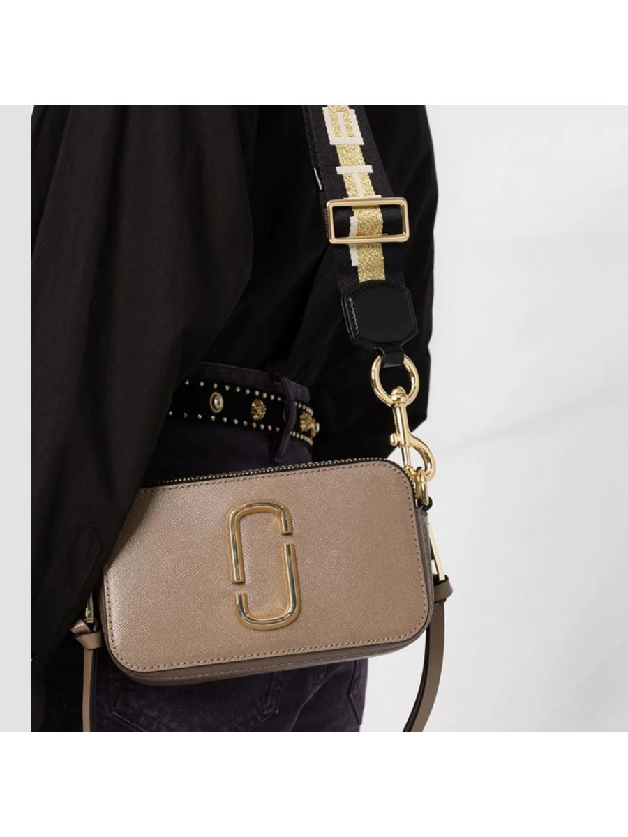 СУМКА MARC JACOBS LOGO STRAP SNAPSHOT FRENCH GREY MULTI