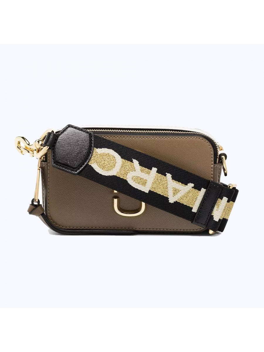 СУМКА MARC JACOBS LOGO STRAP SNAPSHOT FRENCH GREY MULTI