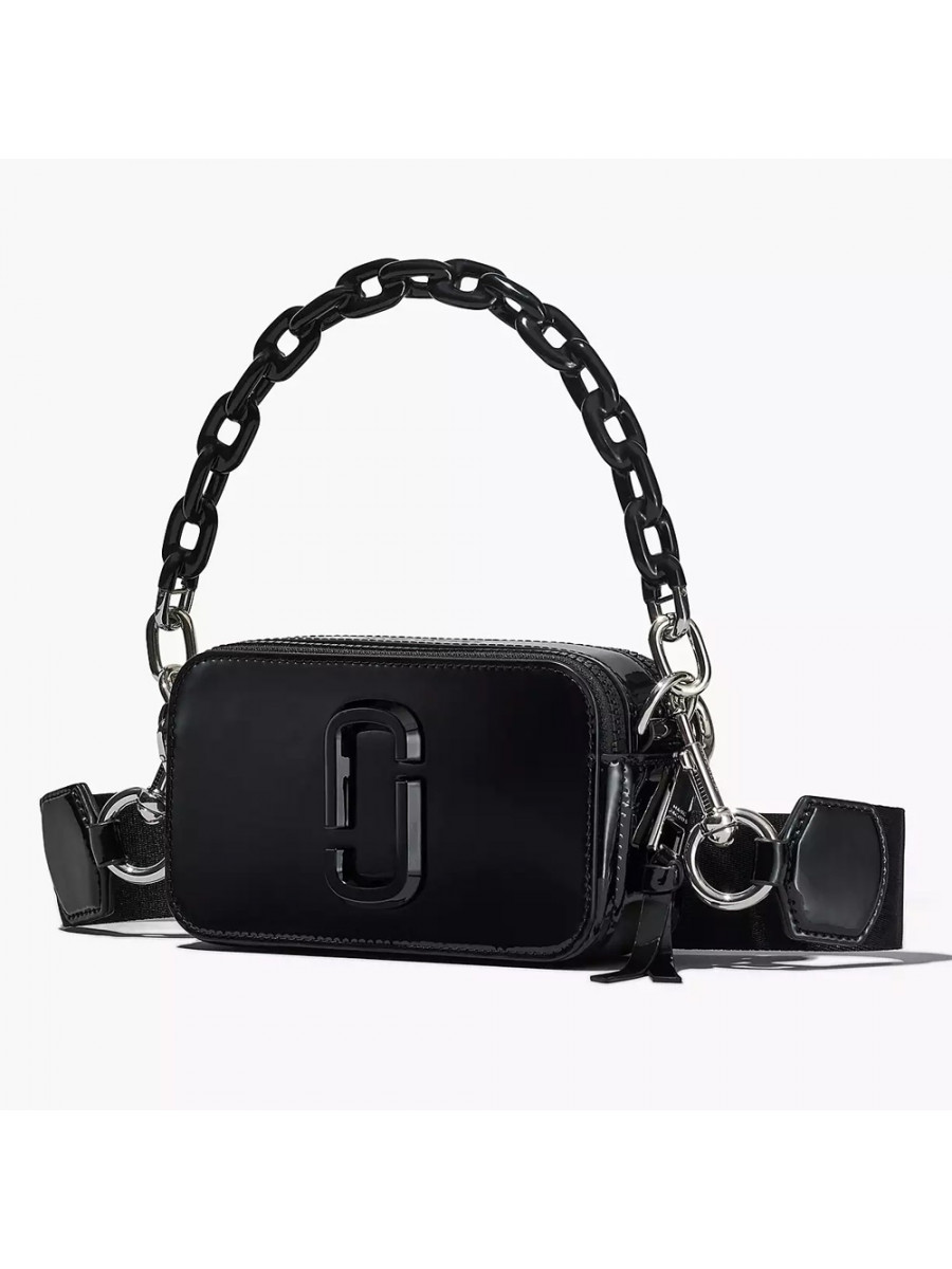СУМКА MARC JACOBS THE PATENT LEATHER SNAPSHOT BLACK