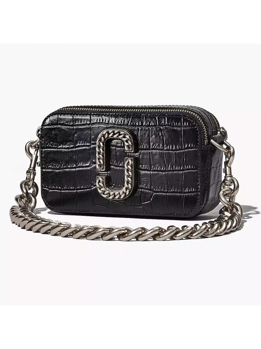 СУМКА MARC JACOBS THE CROC-EMBOSSED SNAPSHOT BLACK