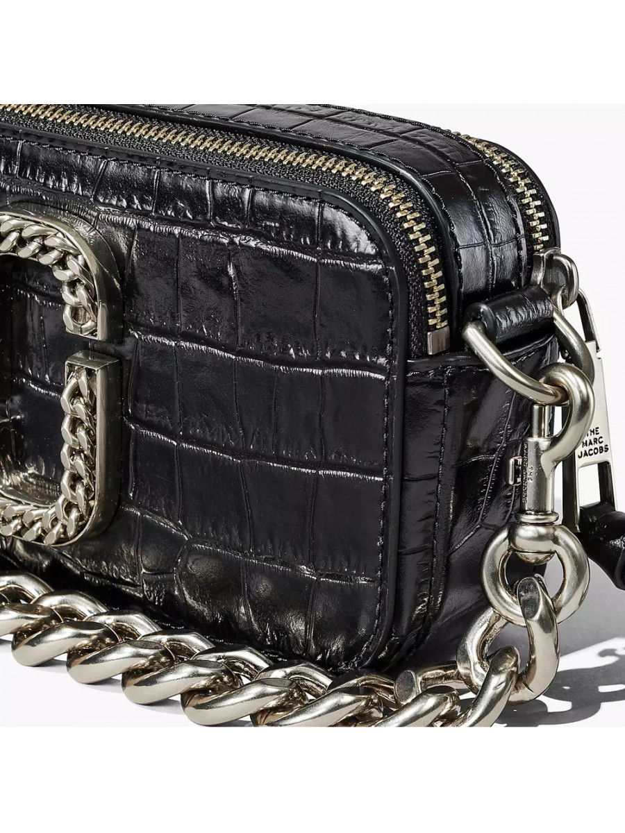 СУМКА MARC JACOBS THE CROC-EMBOSSED SNAPSHOT BLACK