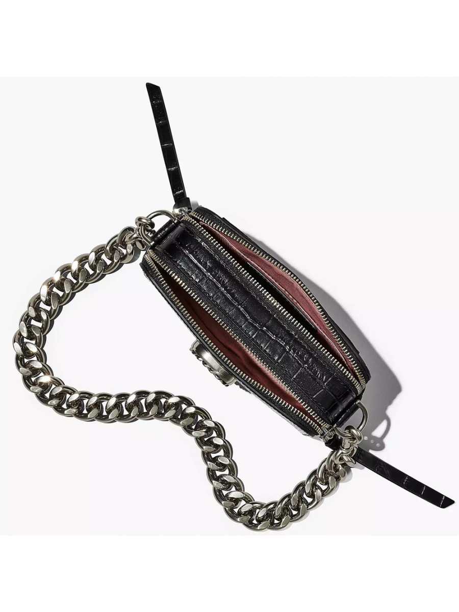 СУМКА MARC JACOBS THE CROC-EMBOSSED SNAPSHOT BLACK