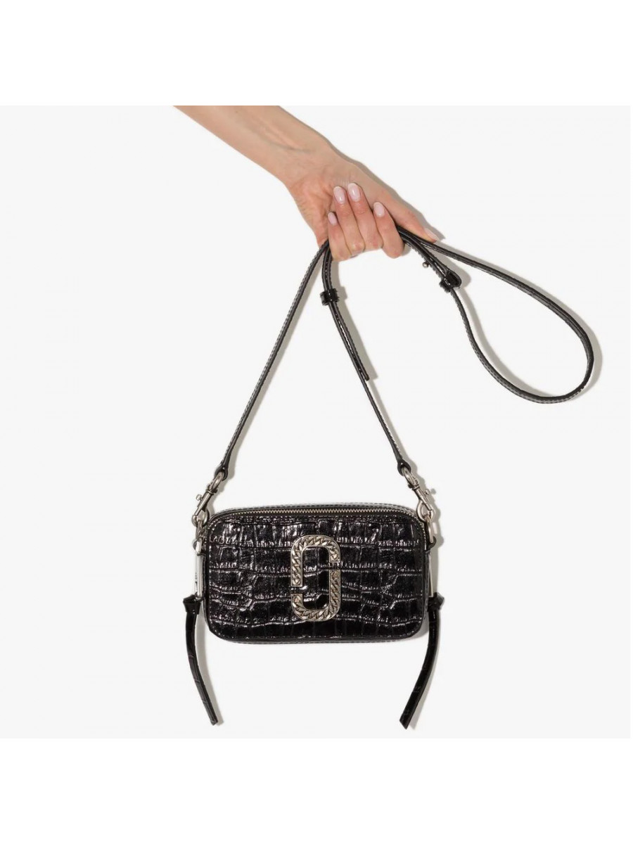 СУМКА MARC JACOBS THE CROC-EMBOSSED SNAPSHOT BLACK