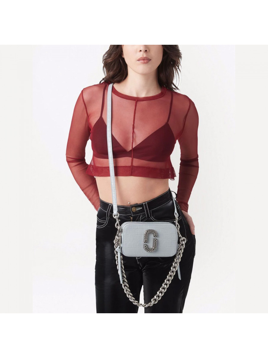 СУМКА MARC JACOBS THE CROC-EMBOSSED SNAPSHOT QUARRY