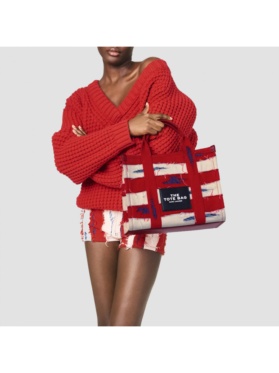 СУМКА MARC JACOBS THE AMERICANA MEDIUM TOTE BAG RED DENIM MULTI