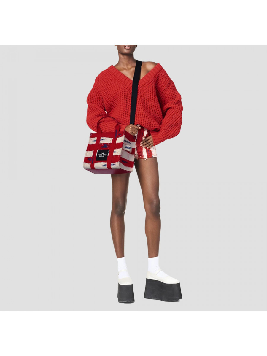 СУМКА MARC JACOBS THE AMERICANA MEDIUM TOTE BAG RED DENIM MULTI