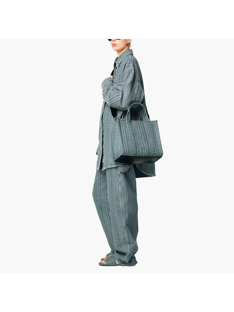 СУМКА MARC JACOBS THE WASHED MONOGRAM MEDIUM TOTE BAG SUN FADED DENIM
