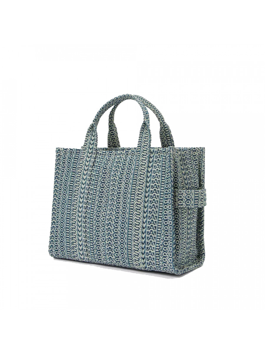 СУМКА MARC JACOBS THE WASHED MONOGRAM MEDIUM TOTE BAG SUN FADED DENIM