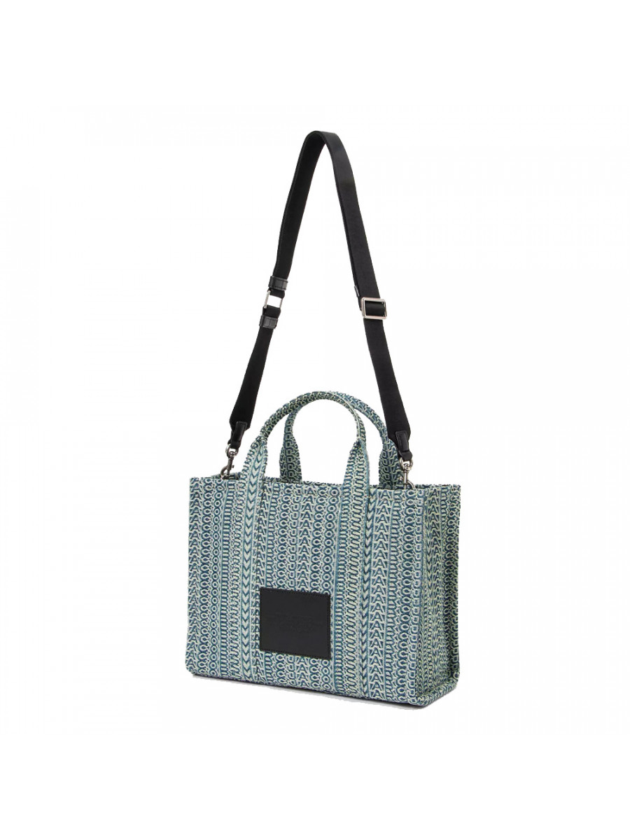 СУМКА MARC JACOBS THE WASHED MONOGRAM MEDIUM TOTE BAG SUN FADED DENIM