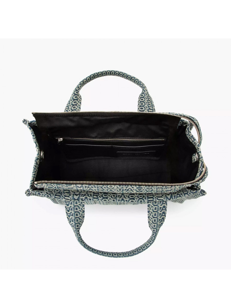 СУМКА MARC JACOBS THE WASHED MONOGRAM MEDIUM TOTE BAG SUN FADED DENIM