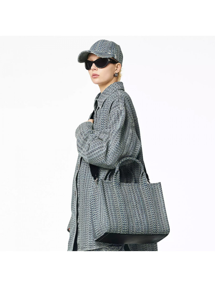 СУМКА MARC JACOBS THE WASHED MONOGRAM MEDIUM TOTE BAG SUN FADED DENIM