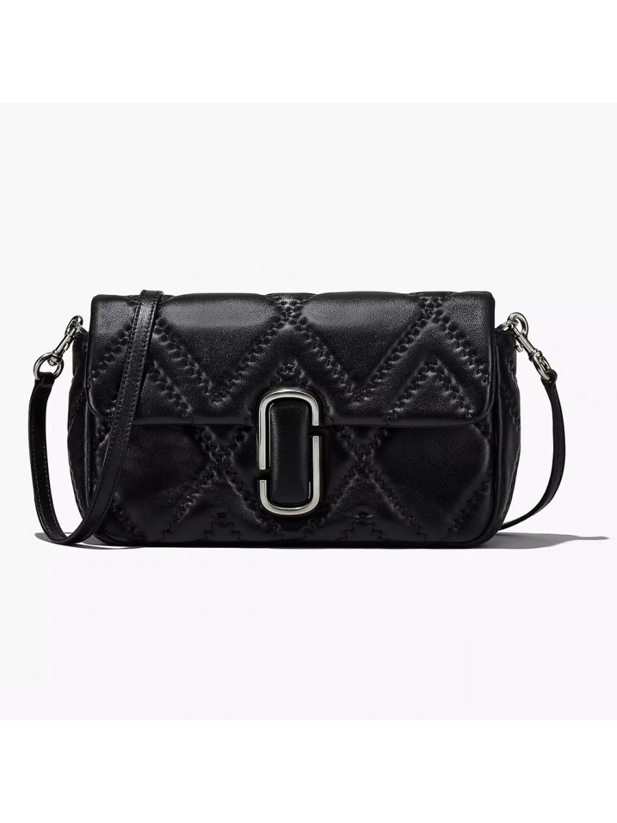 СУМКА THE QUILTED LEATHER J MARC LARGE SHOULDER BAG BLACK
