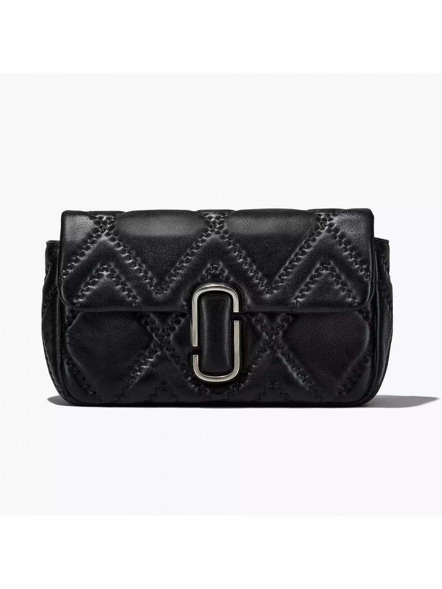 СУМКА THE QUILTED LEATHER J MARC LARGE SHOULDER BAG BLACK