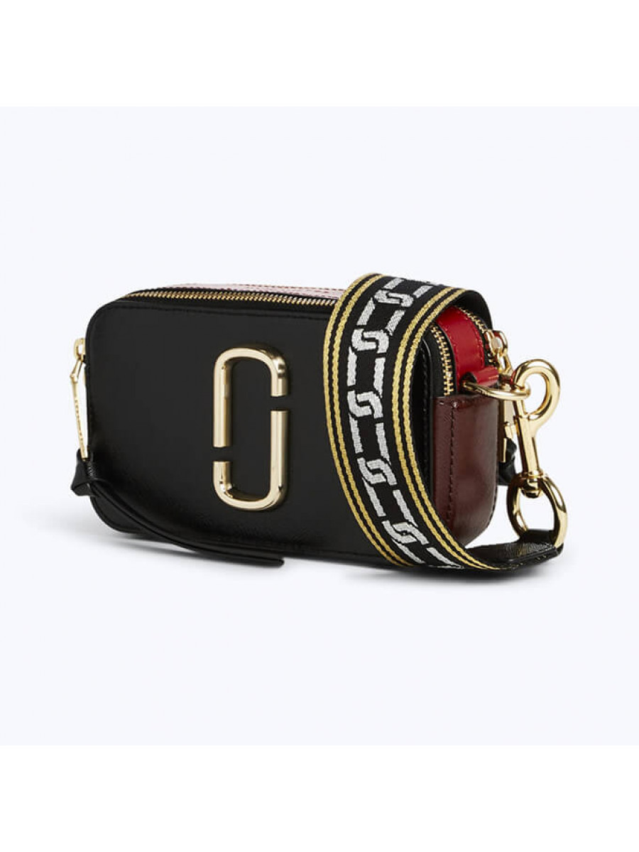 СУМКА MARC JACOBS THE SNAPSHOT CAMERA BAG BLACK/CHAINTI