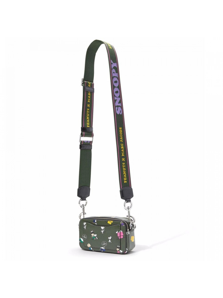 СУМКА PEANUTS X MARC JACOBS THE SNAPSHOT DARK GREEN MULTI