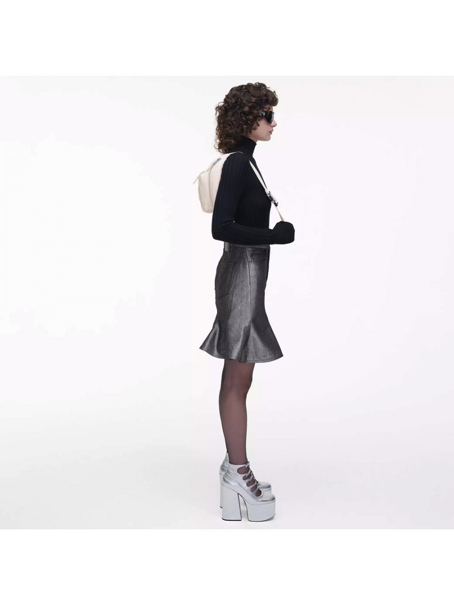 ПОЯСНАЯ СУМКА MARC JACOBS THE LEATHER BELT BAG COTTON/SILVER
