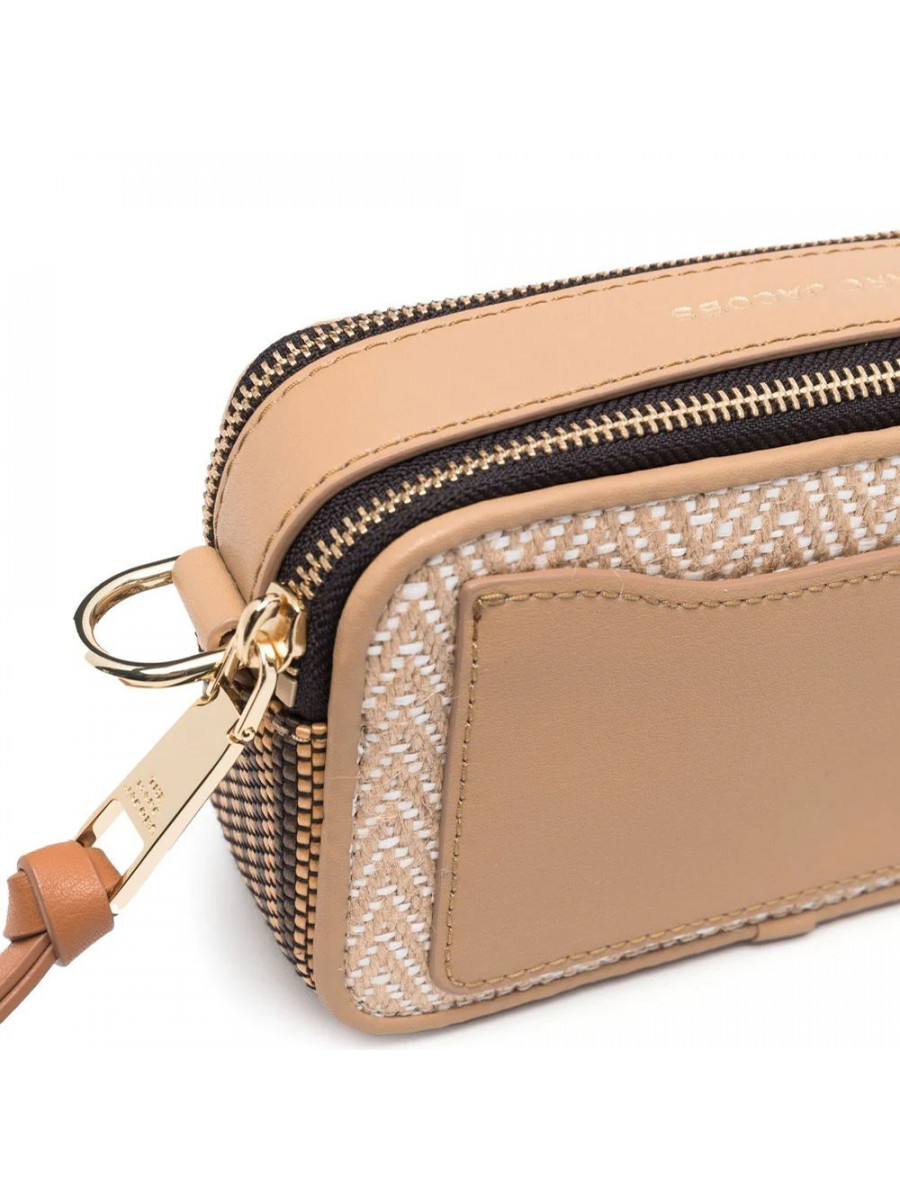 СУМКА MARC JACOBS THE MIXED MEDIA SNAPSHOT CROSSBODY BAG BEIGE