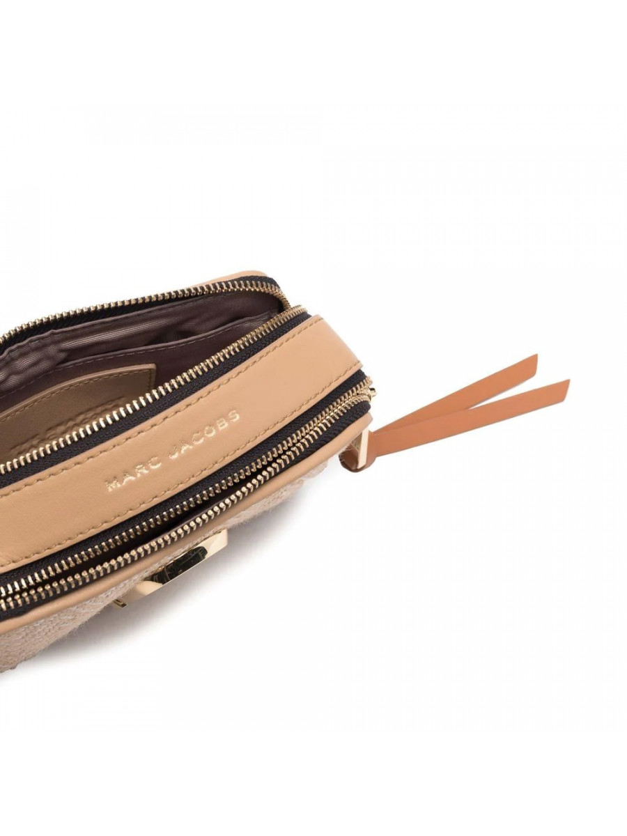 СУМКА MARC JACOBS THE MIXED MEDIA SNAPSHOT CROSSBODY BAG BEIGE