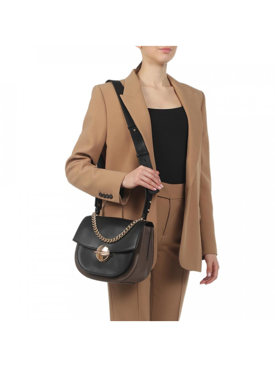 СУМКА MARC JACOBS THE TUCK LOCK SADDLE BLACK/MULTI