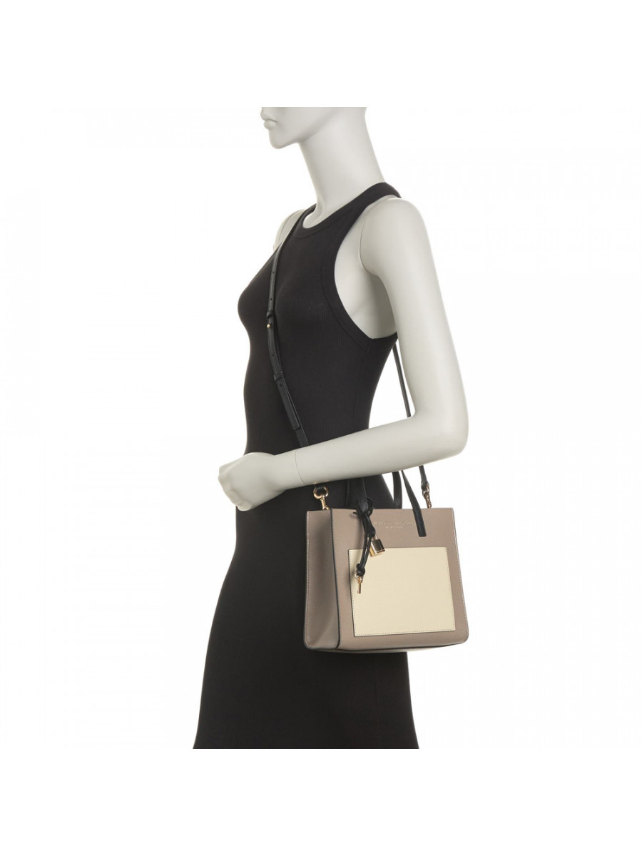 СУМКА MARC JACOBS THE MINI GRIND COLORBLOCK TOTE BAG LOAM SOIL