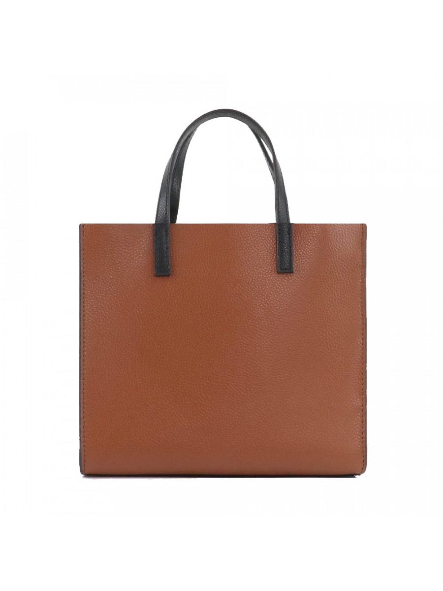 СУМКА MARC JACOBS THE MINI GRIND COLORBLOCK TOTE BAG CHOCOLATE TRUFFLE