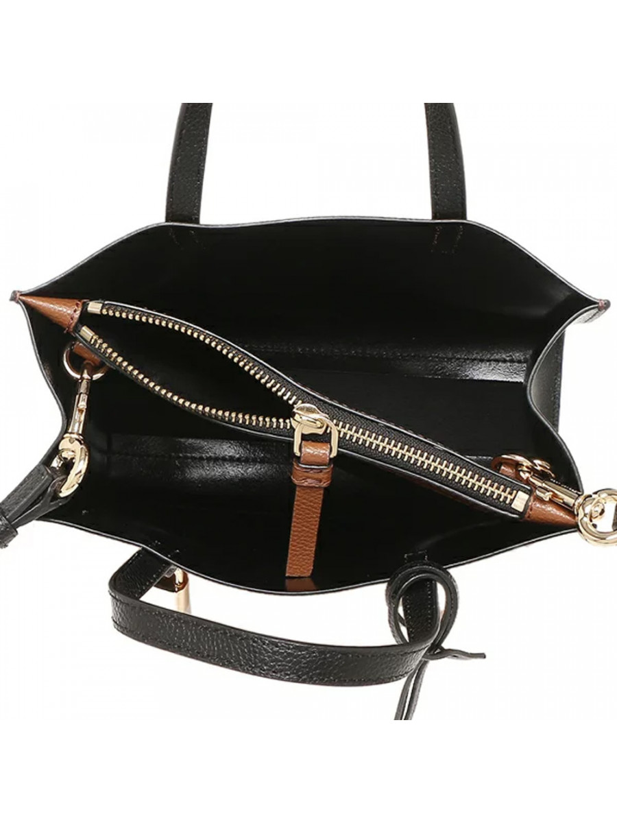 СУМКА MARC JACOBS THE MINI GRIND COLORBLOCK TOTE BAG CHOCOLATE TRUFFLE