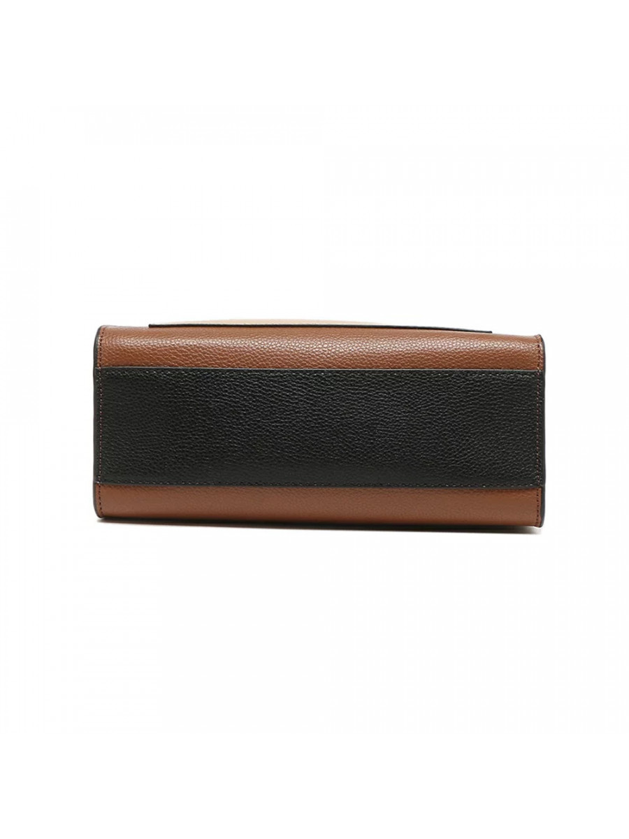 СУМКА MARC JACOBS THE MINI GRIND COLORBLOCK TOTE BAG CHOCOLATE TRUFFLE