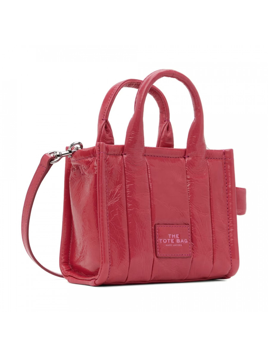СУМКА MARC JACOBS THE SHINY CRINKLE MINI TOTE MAGENTA