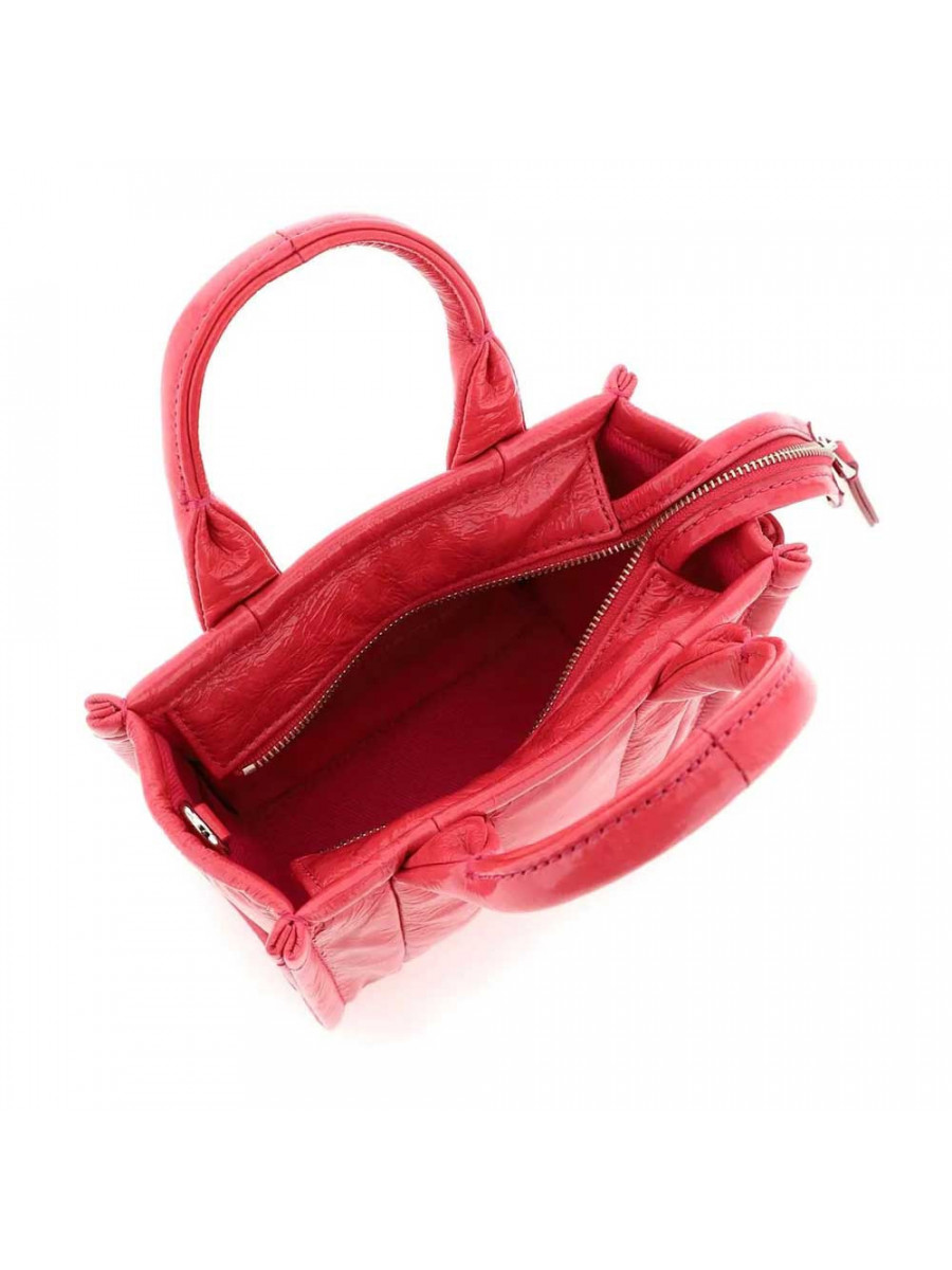 СУМКА MARC JACOBS THE SHINY CRINKLE MINI TOTE MAGENTA