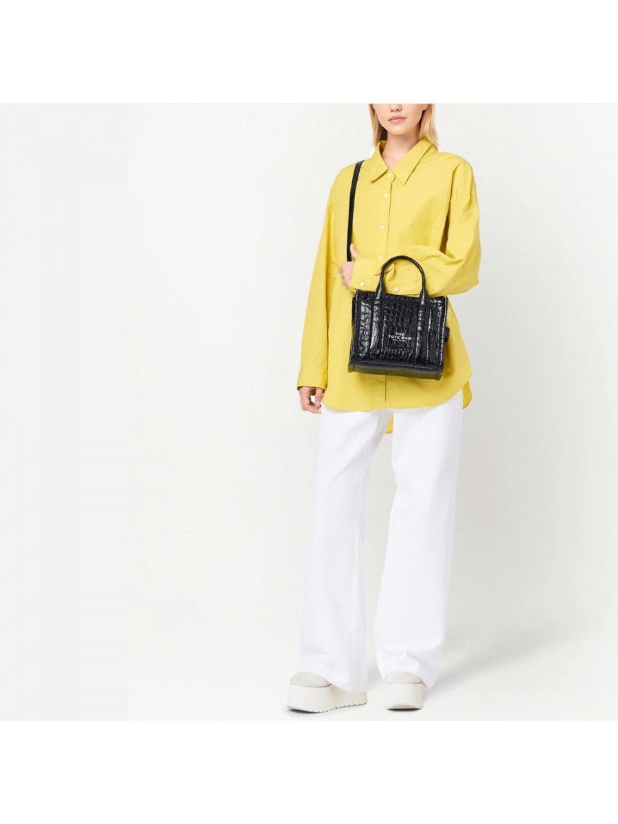 СУМКА MARC JACOBS THE SMALL CROC-EMBOSSED TOTE BAG BLACK