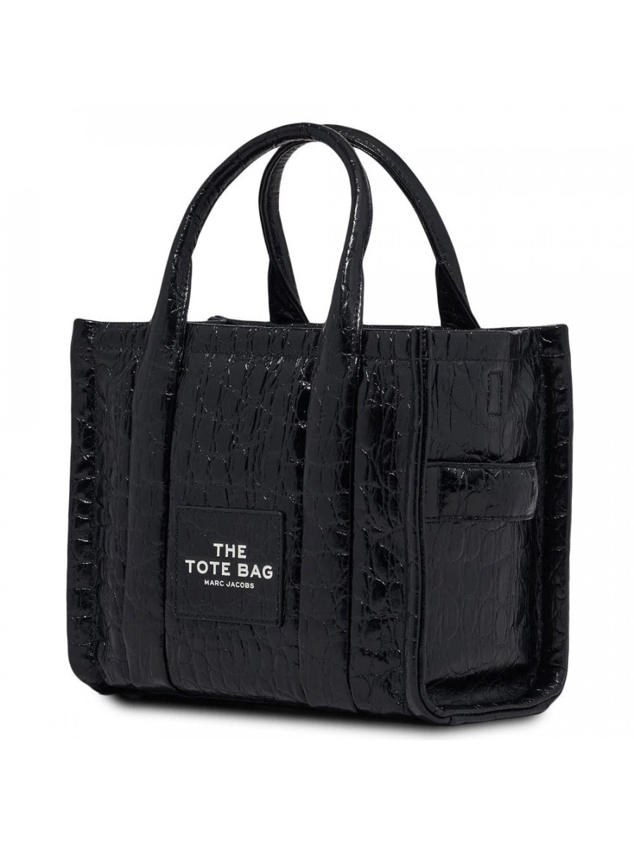 СУМКА MARC JACOBS THE SMALL CROC-EMBOSSED TOTE BAG BLACK