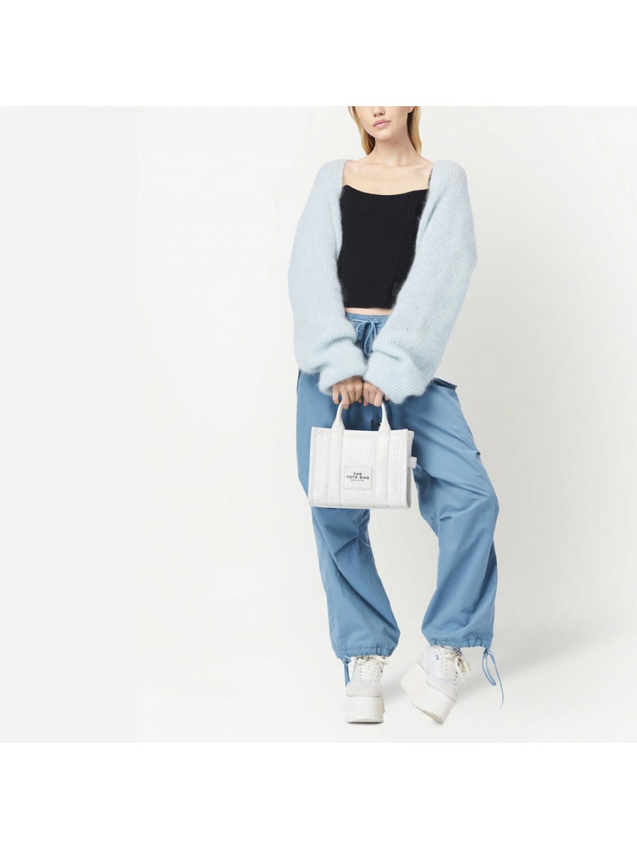 СУМКА MARC JACOBS THE SMALL CROC-EMBOSSED TOTE BAG WHITE