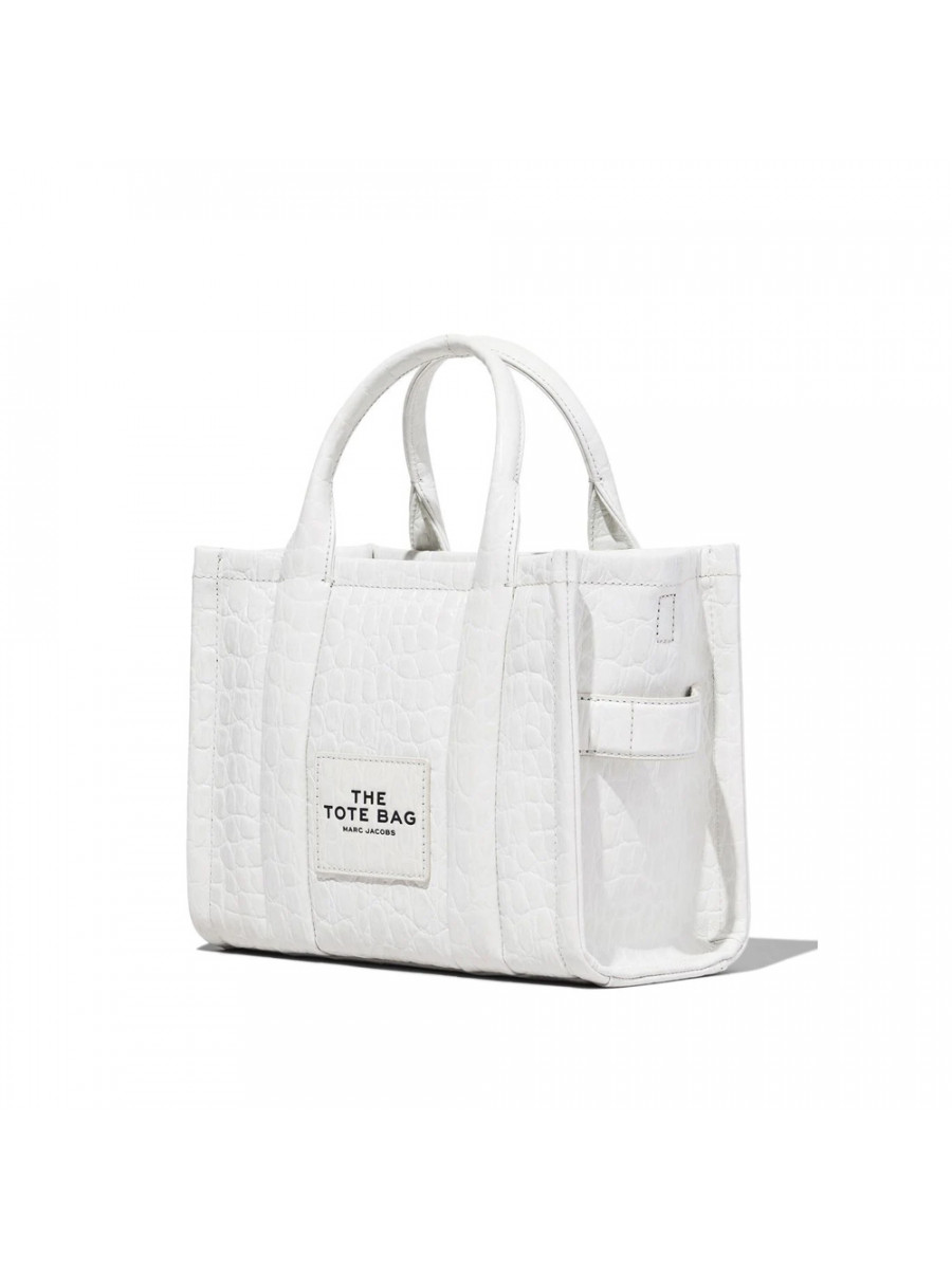 СУМКА MARC JACOBS THE SMALL CROC-EMBOSSED TOTE BAG WHITE
