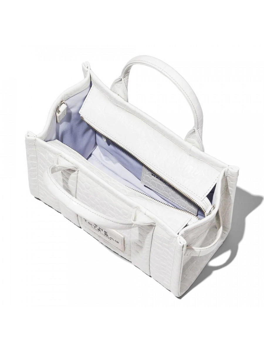СУМКА MARC JACOBS THE SMALL CROC-EMBOSSED TOTE BAG WHITE