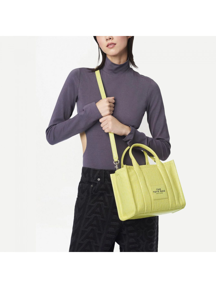 СУМКА MARC JACOBS THE SMALL CROC-EMBOSSED TOTE BAG TENDER YELLOW