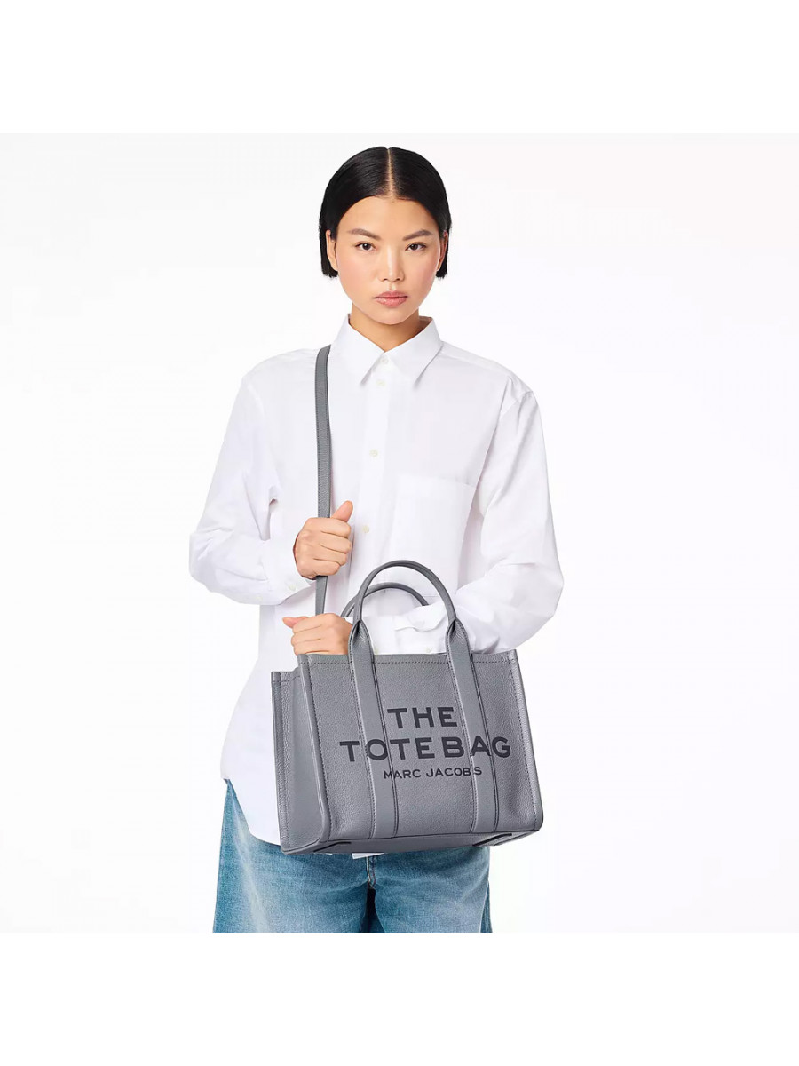 СУМКА MARC JACOBS THE LEATHER MEDIUM TOTE BAG WOLF GREY