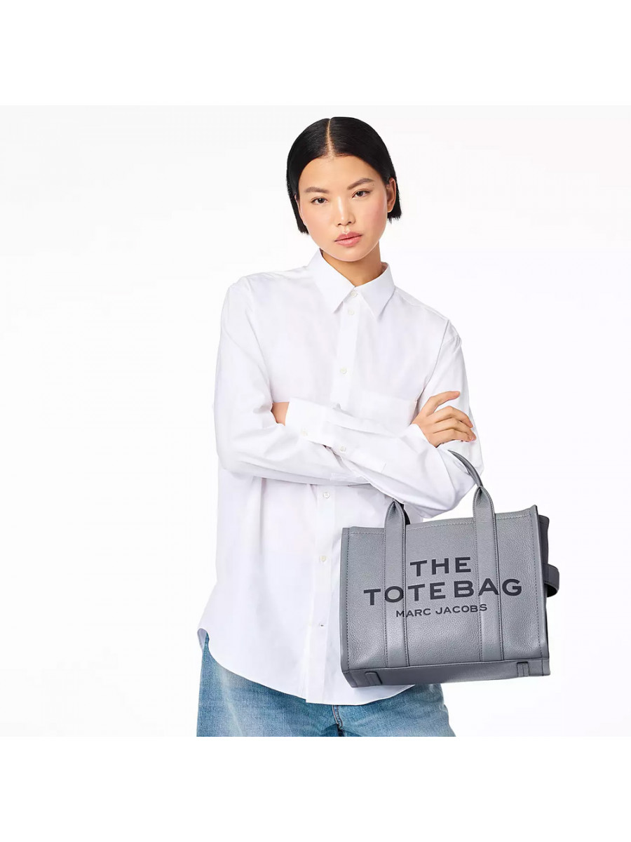СУМКА MARC JACOBS THE LEATHER MEDIUM TOTE BAG WOLF GREY